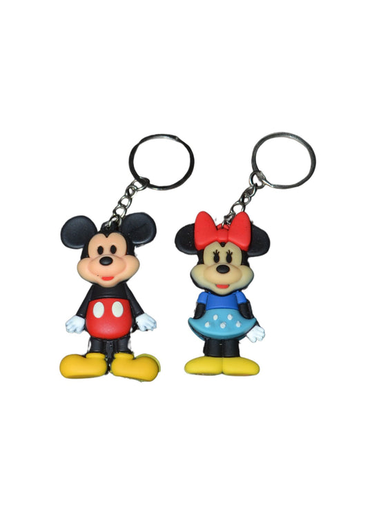 Mickey Mouse ve Minnie Mouse Temalı Çift Anahtarlığı